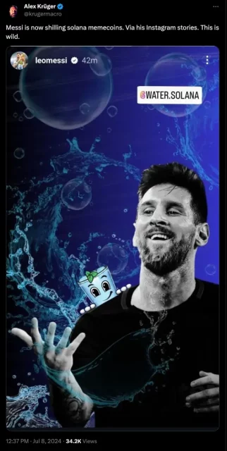 memecoin kripto para lionel messi