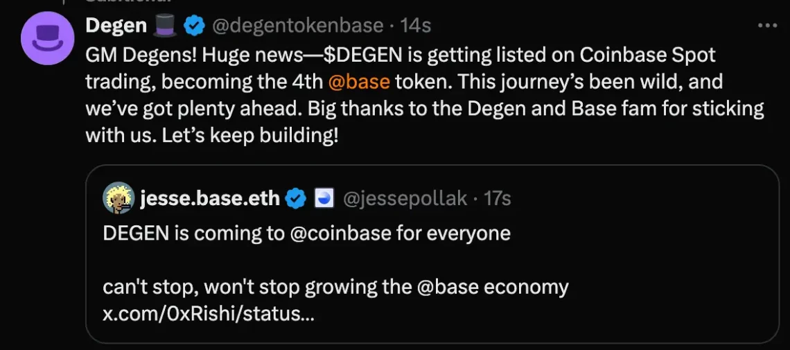 degen coinbase coin